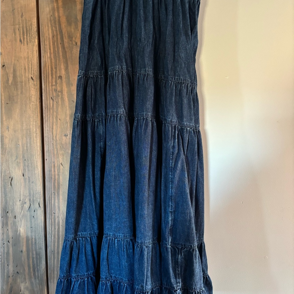 Denim High Waisted Maxi Skirt American Eagle Medium